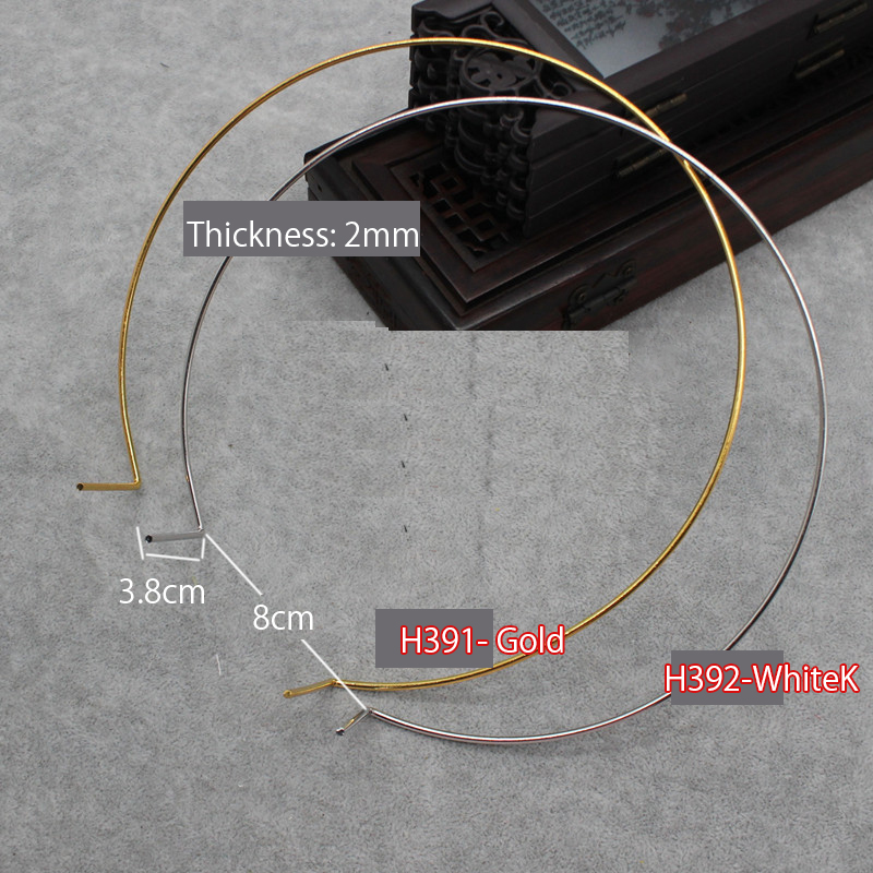 DIY Lolita Headdress Material Craft Hair Hoop Halo Double Layer Headband Crown Base Accessories For Women Girls: Brown