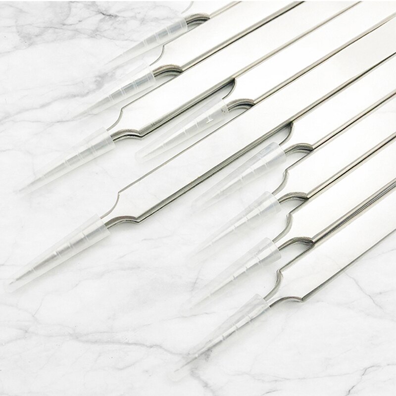 Metal anti-static straight tip tweezers sharp point Lengthen precision welding electronic ESD tweezers for soldering smd tools