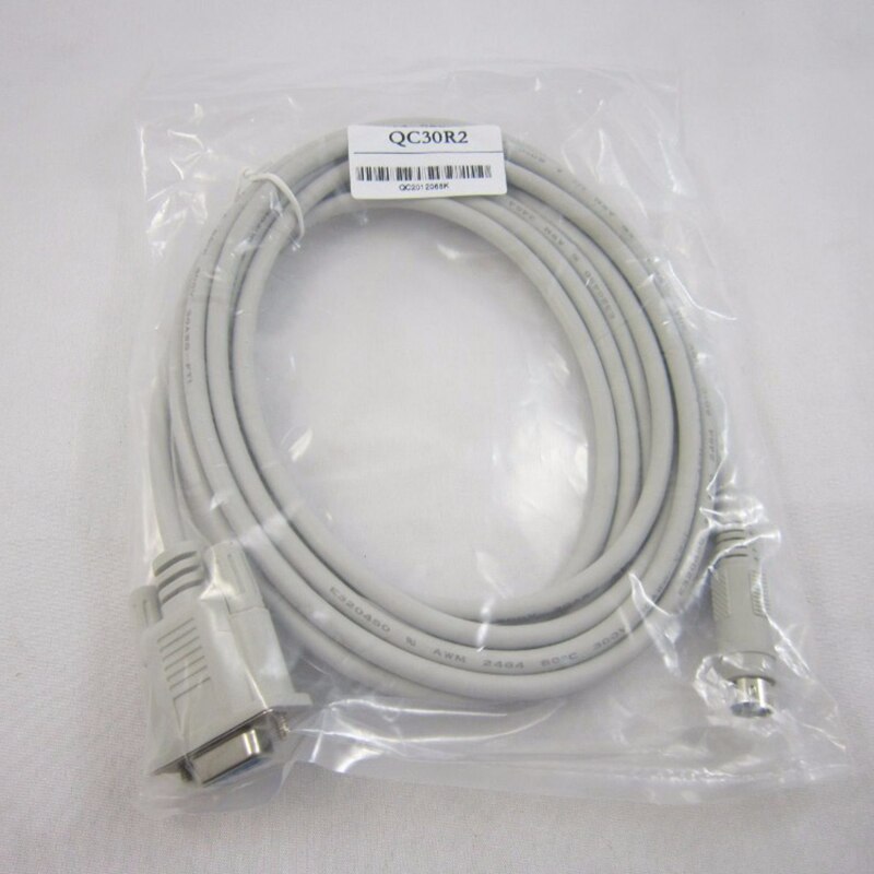 Serial Cable QC30R2 Suitable RS232 Q Series PLC Programming Data Cable DB9 9pin Female Round DB 8 pin: 10m