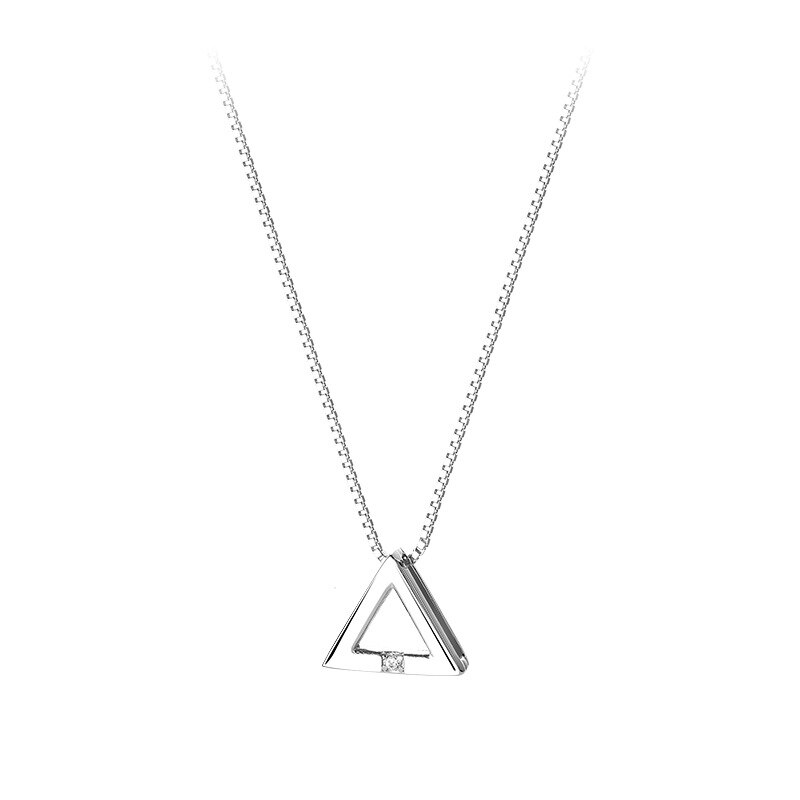 Foxanry 925- stempel-halskette, trendiges party-accessoire, funkelnder zirkon, geometrischer brautschmuck für damen