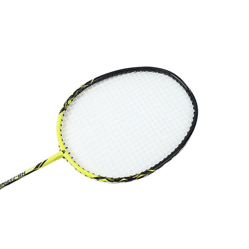 HENBOO 1 pair Badminton Racket Standard Iron Alloy Training Racket Carbon Badminton Ultralight Fiber Grips
