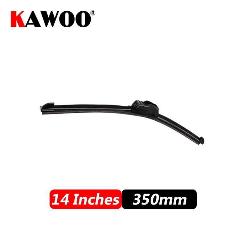 KAWOO Car Wiper Blade U Hook Universal Frameless Bracketless Rubber Car Windshield Wipe Blades 14"16"17"18"19"20"21"22"24"26"28": black / 13Inches 325mm