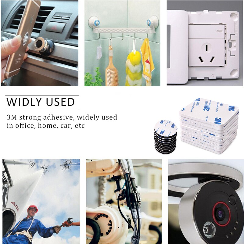 50Pcs/100Pcs 3M Dubbelzijdig Zelfklevende Klittenband Ronde Foam Tape Montage Sticky Met sterke Lijm Magie Sticker Tape