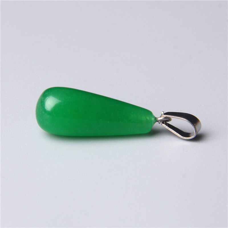 Grande pierre naturelle en forme de goutte d'eau, 5 pièces, pendentif Agates bleu en grès œil de tigre, Style Unique, collier à breloques, bricolage: 16.Green Agate