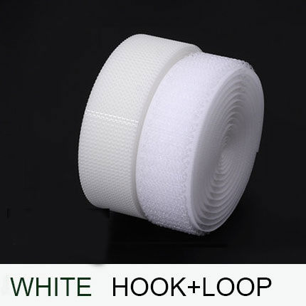 1Meter 20-100 Mm Sterke Lijm Klittenband Loops En Haak En Lus Met haak Naaien Met Diy Geen Lijm: white 1Meter / 38mm