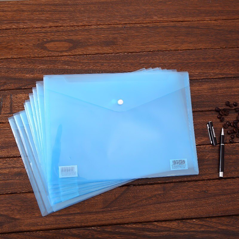 20 st/lot deli 5505 pvc -a4 genomskinliga knappar dokumentpåsar pappersmappar för konferensarrangör kontorsmateriel brevpapper
