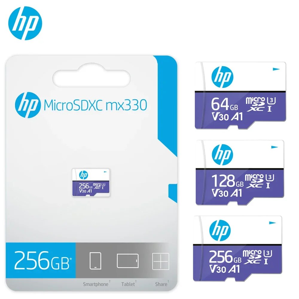 HP Micro SD-kaart Class10 U3 Geheugenkaart MicroSD 64GB 128GB 256GB SD/TF Flash Card op Voor Smartphone Tablet Camera