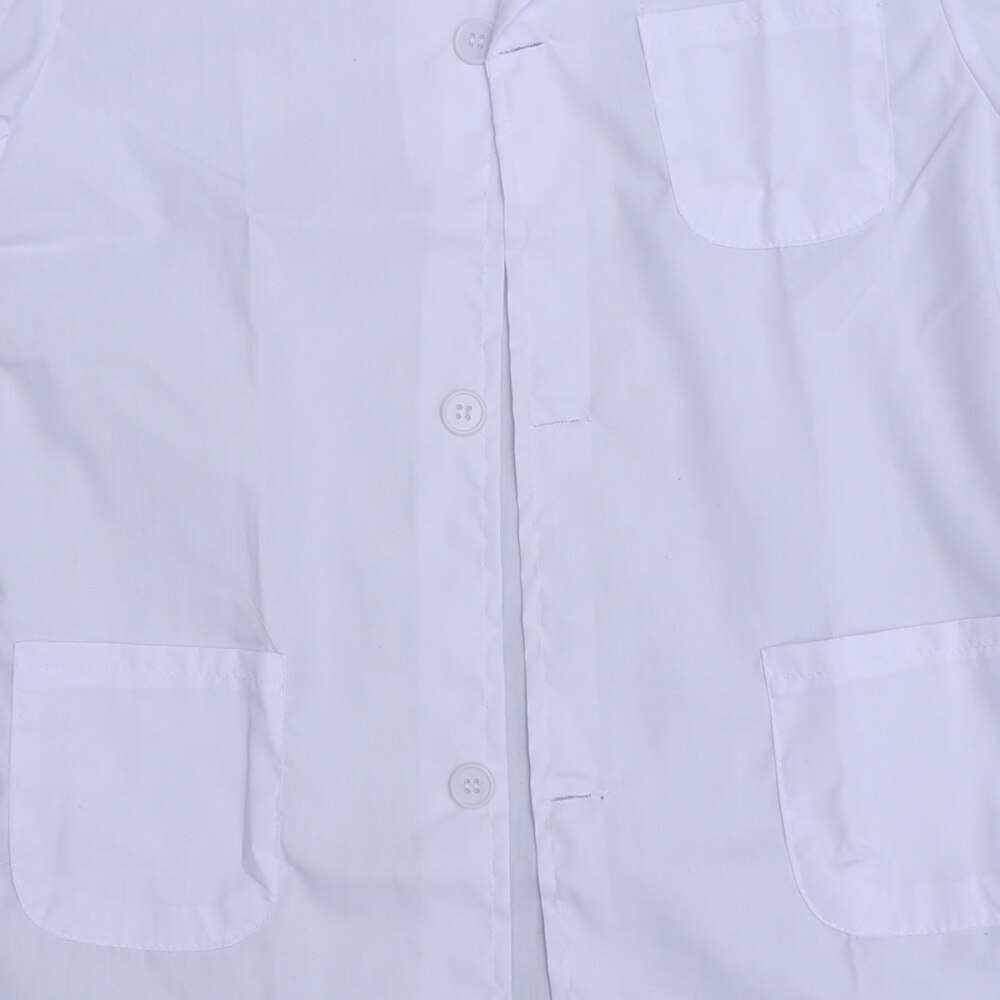 1pc Kids Lab-gown Children's White Coats Childern Thin White Coats for Kids Proformance (Small Size)