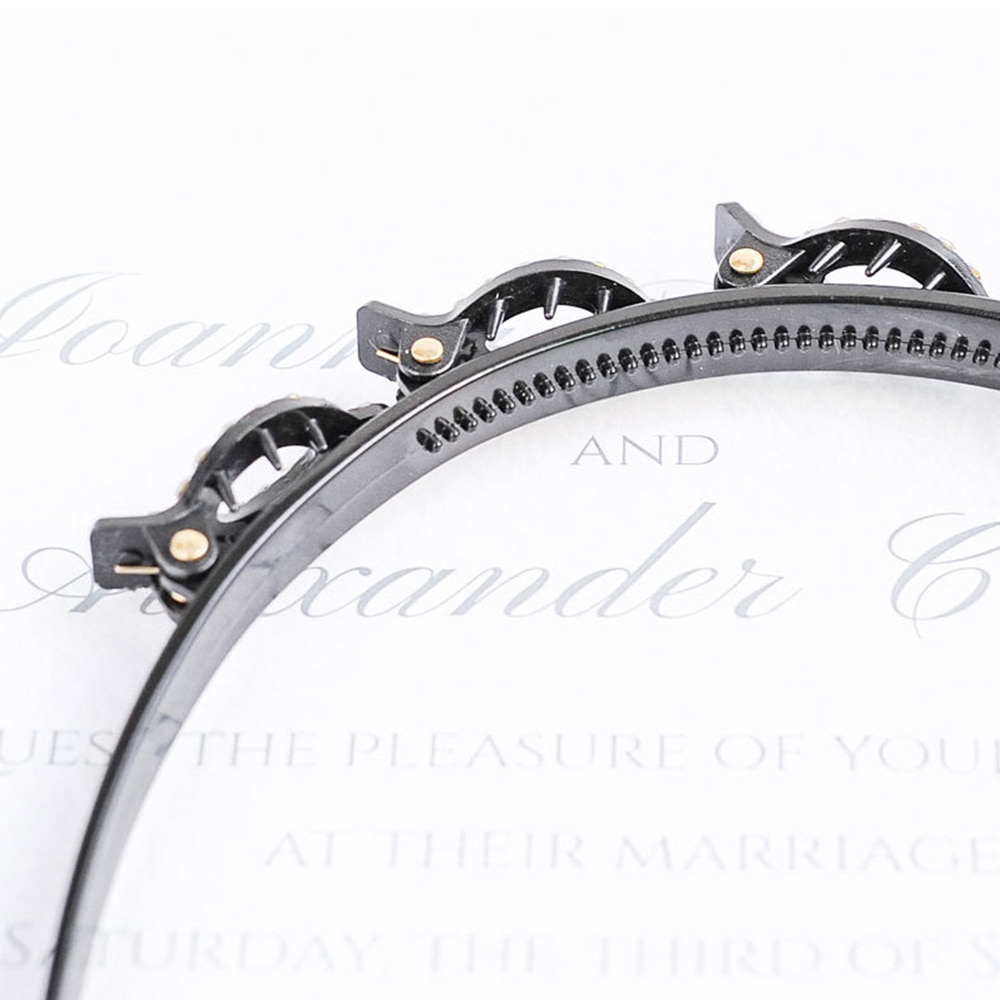 Black Rhinestone Braider Hair Clip Burst Pin Hairdo Bring Hair Hoop Multi-storey Wisp Air Weave Head Hoop 8 in 1 Styling Tool