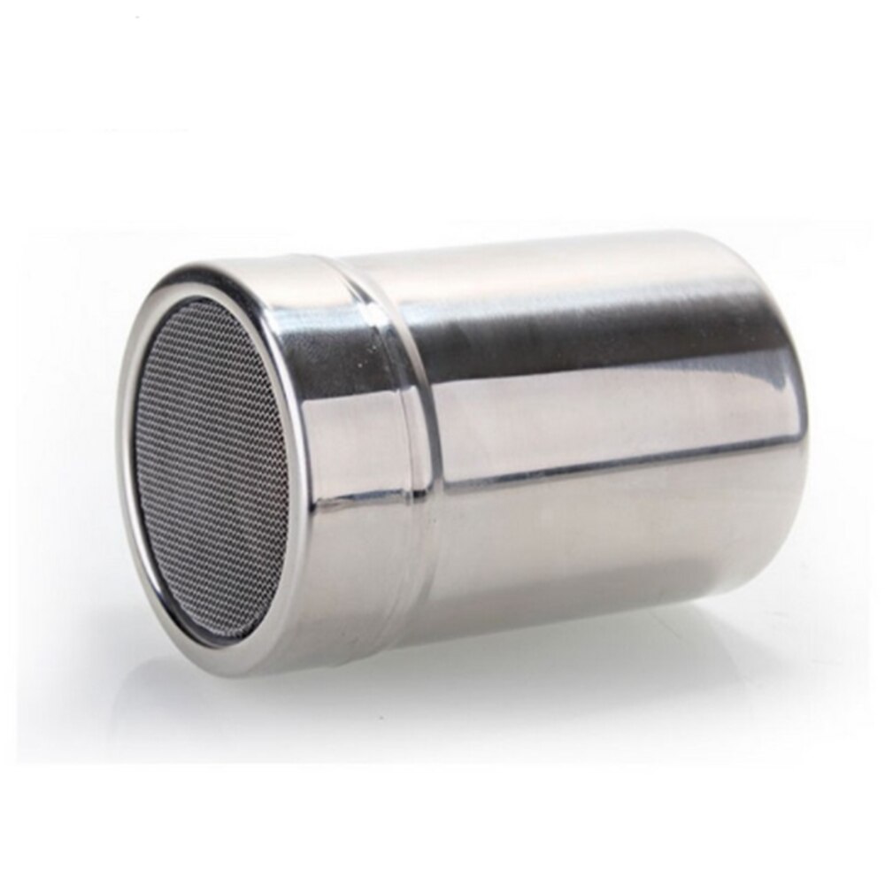 Sugar Shaker with Lid Cinnamon Icing Cans Cocoa Flour Cinnamon Icing Stainless Steel Fine Mesh Shaker Powder Sifter Sprinkler