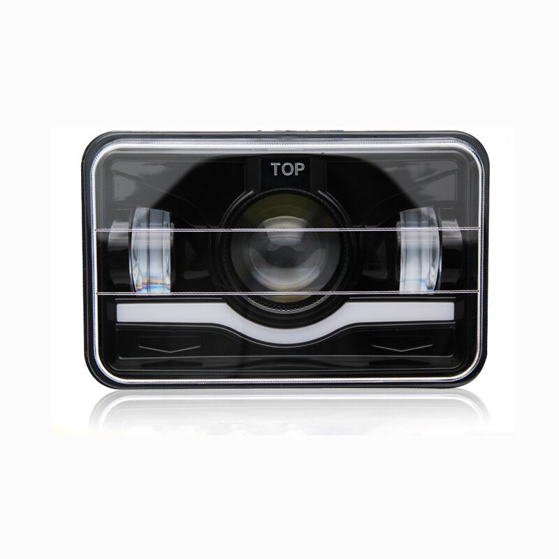 4x6 Inch Led Light Bulb Crystal Clear Sealed Beam Headlamp DRL 4x6" Led Conversion Headlight Lamp For Honda For Suzuki DRZ: Black