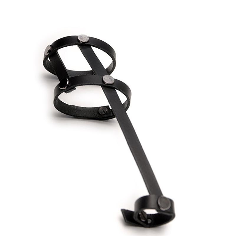 Brazaletes de cuero estilo Punk negro a la para mujer, brazalete para mujer, largo ajustable, bohemio, vacaciones, joyería masculina Punk Pulseir