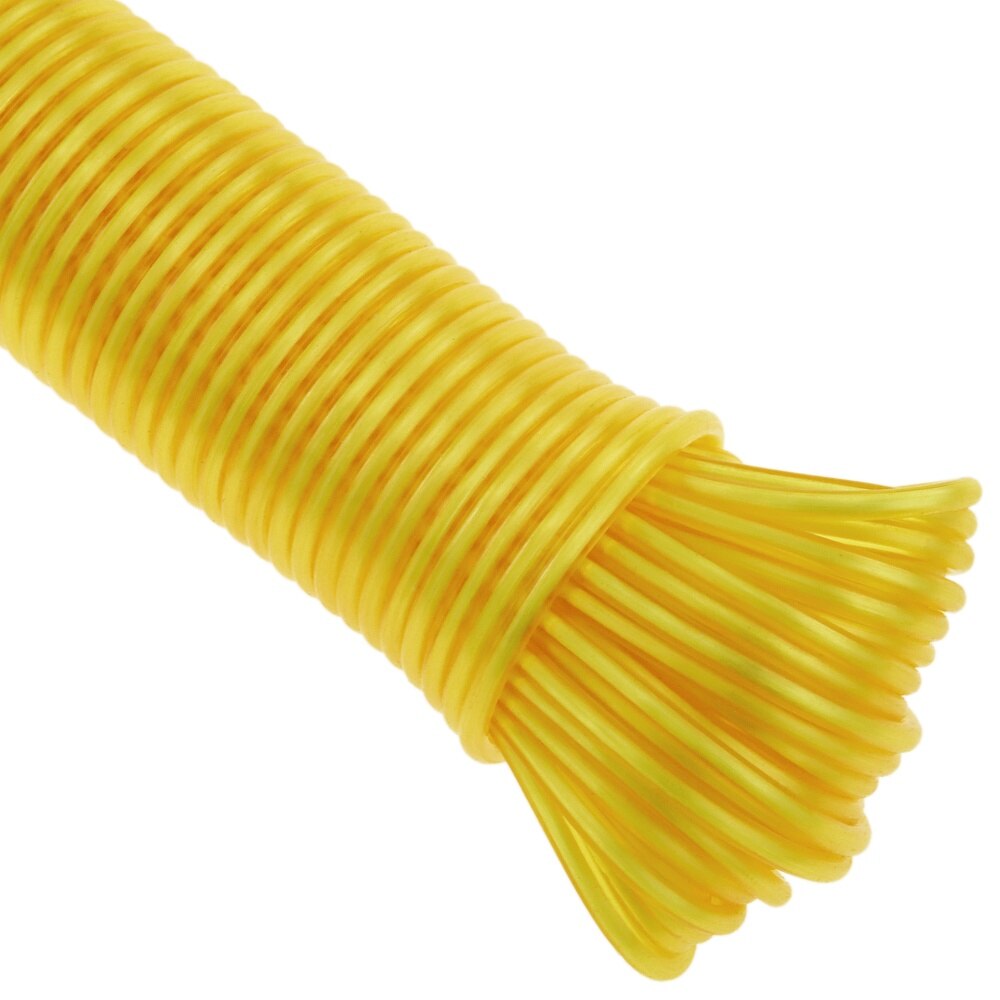 PrimeMatik-PVC clothesline rope with polypropylene core 20 m x 3 mm yellow