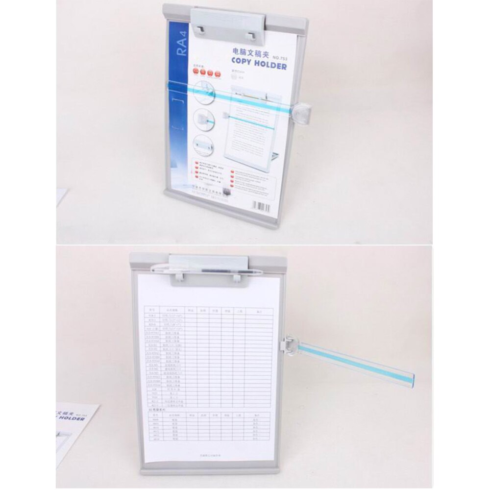 A4 Clip Typing Paper Holder Document Adjustable Copy Paper Reading Stand