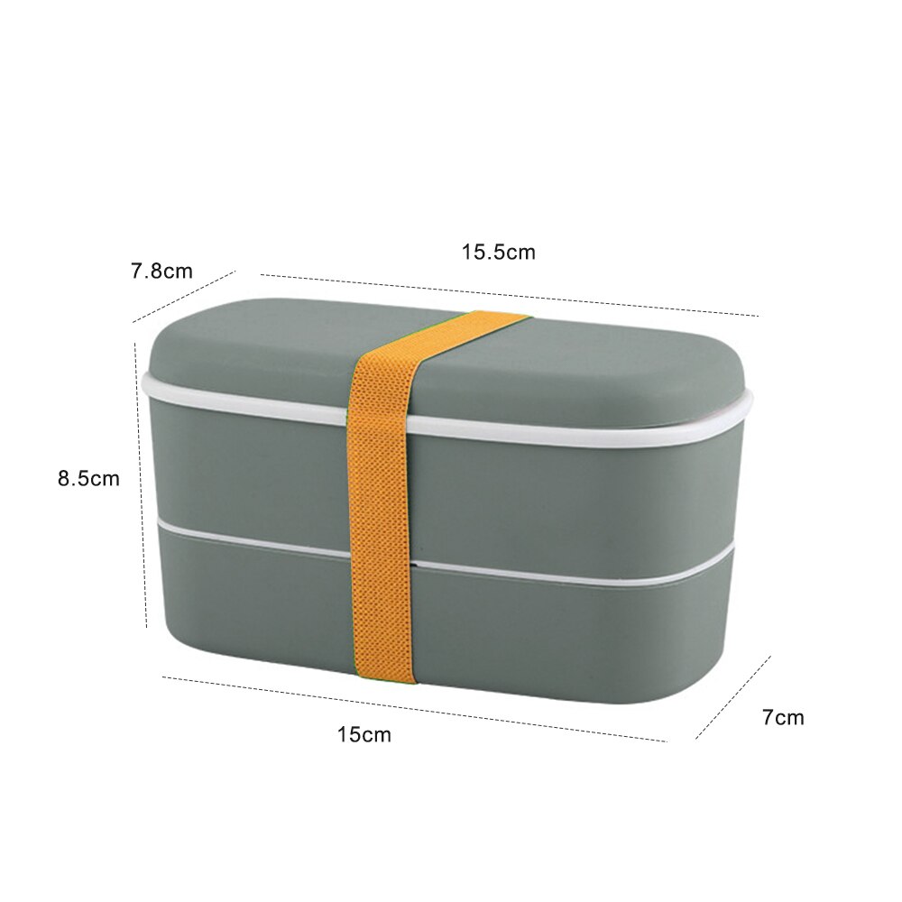 Microwavable 2Layer Lunch Box With Compartments Leakproof Bento Box Insulated Food Container With Chopsticks: G354745