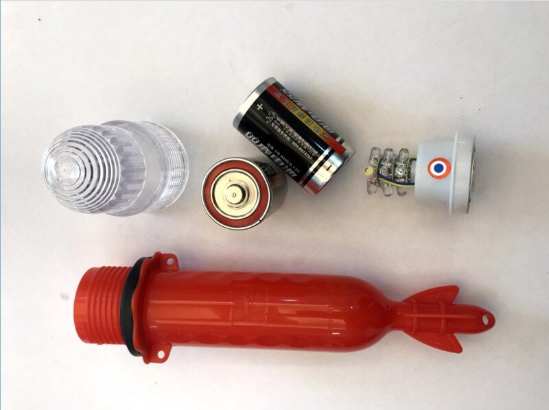 Posidon 25cm 3.0V Verschillende Kleuren Vissen Netto Signaal Licht Trekken Visnet Lamp Camping Outdoor Licht Vissen Float licht: Red-Blue-White