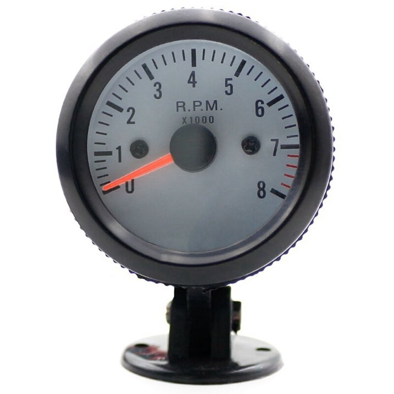 Universal 2 inch 52mm 12V Blue LED 0-8000RPM Car Tachometer Tach Gauge Meter with Bracket