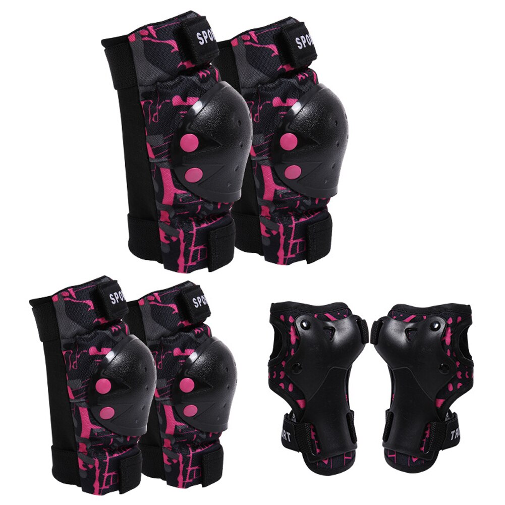 6 unids/set para niños, equipo protector de rodilla para deportes al aire libre, coderas, protectores de muñeca para montar, protección de seguridad para patinaje sobre ruedas