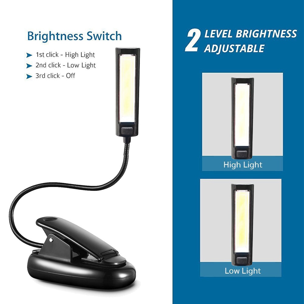 CARPRIE Bureaulamp Flexibele USB Clip-On COB LED Reading Studie Bureau Tafellamp Oplaadbare Licht Voor Kinderen student #45