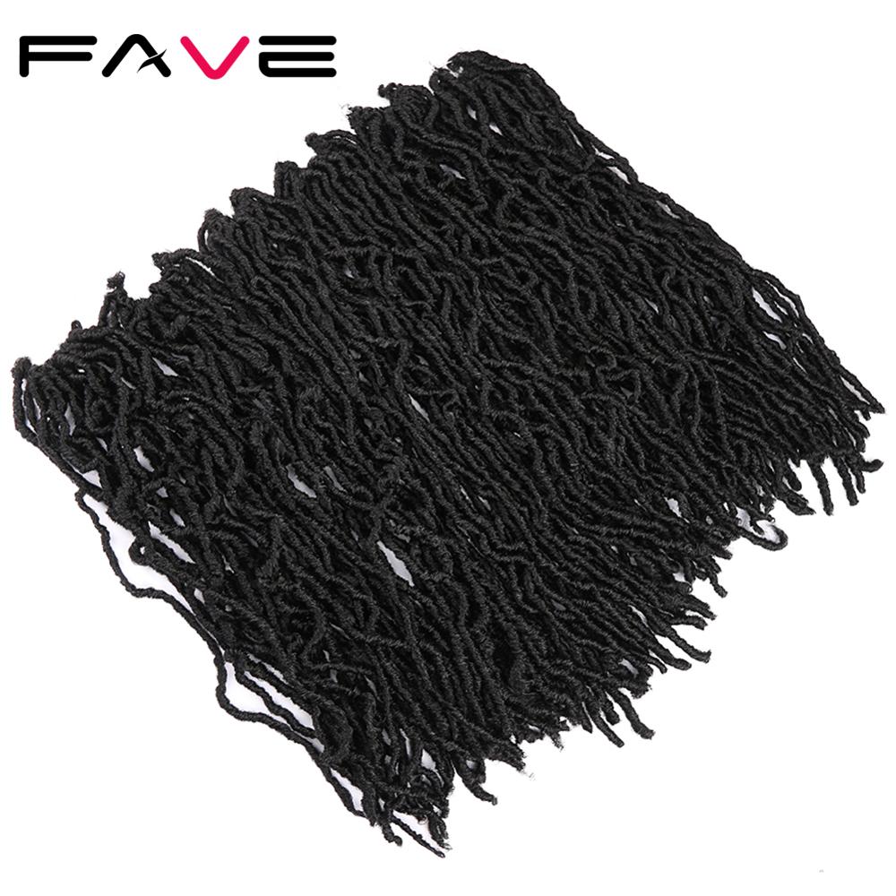 Fave Nu Locs Crochet Hair Braids 18Inch Faux Locs Curly Synthetic Hair Pre Loop Crochet Braiding 21Strands/Pack For ererybody
