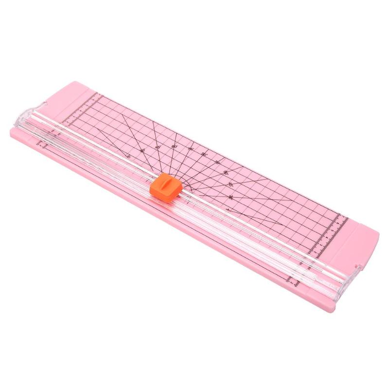 A4 Paper Cutting Machine Paper Cutter Precision Paper Photo Trimmers Photo Scrapbook Blades Cutting Mat Machine Office Supplies: Pink