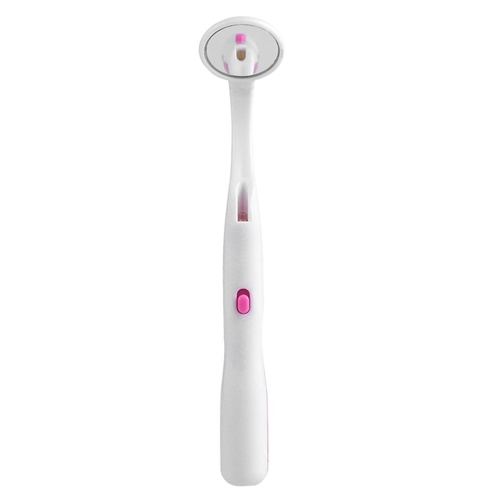 Espejo Dental con luz Led, instrumento de inspección, superbrillante, antiniebla, herramienta Dental: pink