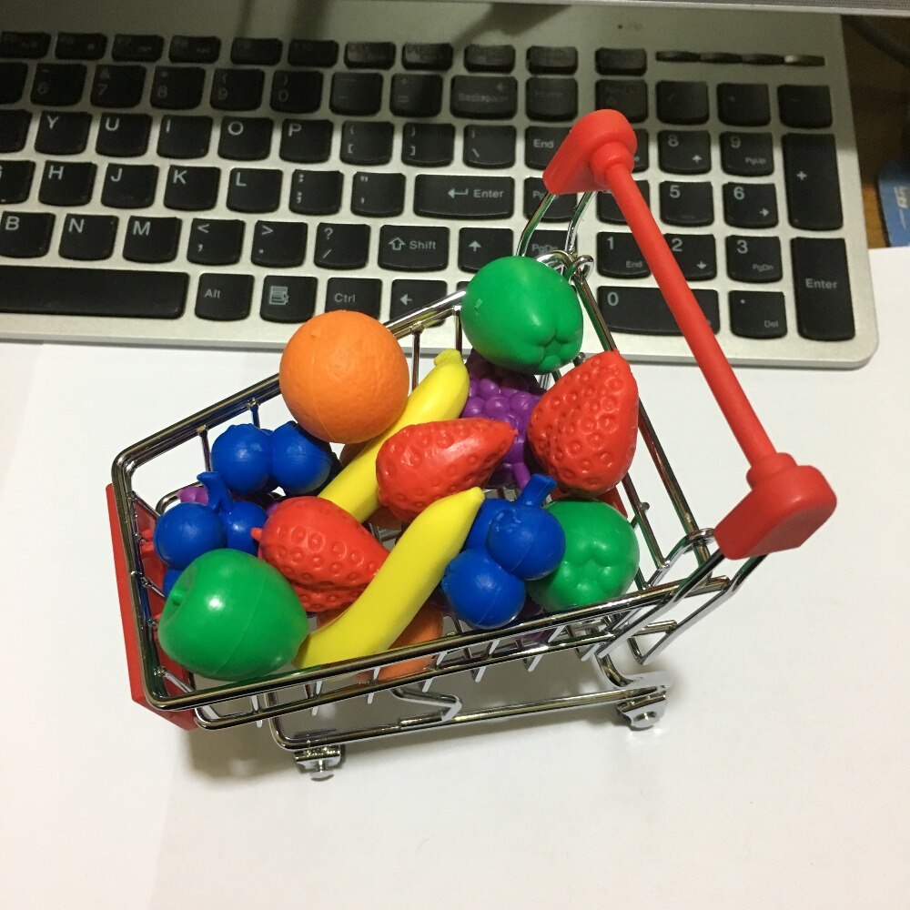 kids educational toys baby toys mini shopping cart shopping trolley made of metal
