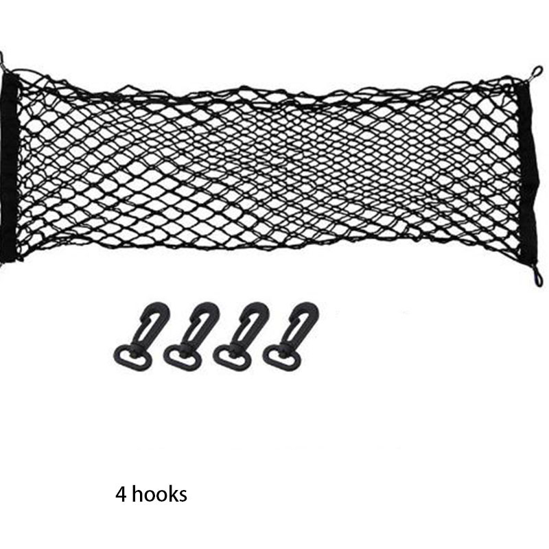90cm X 40cm car luggage black nylon net for car luggage, bag four hook vest net hook version