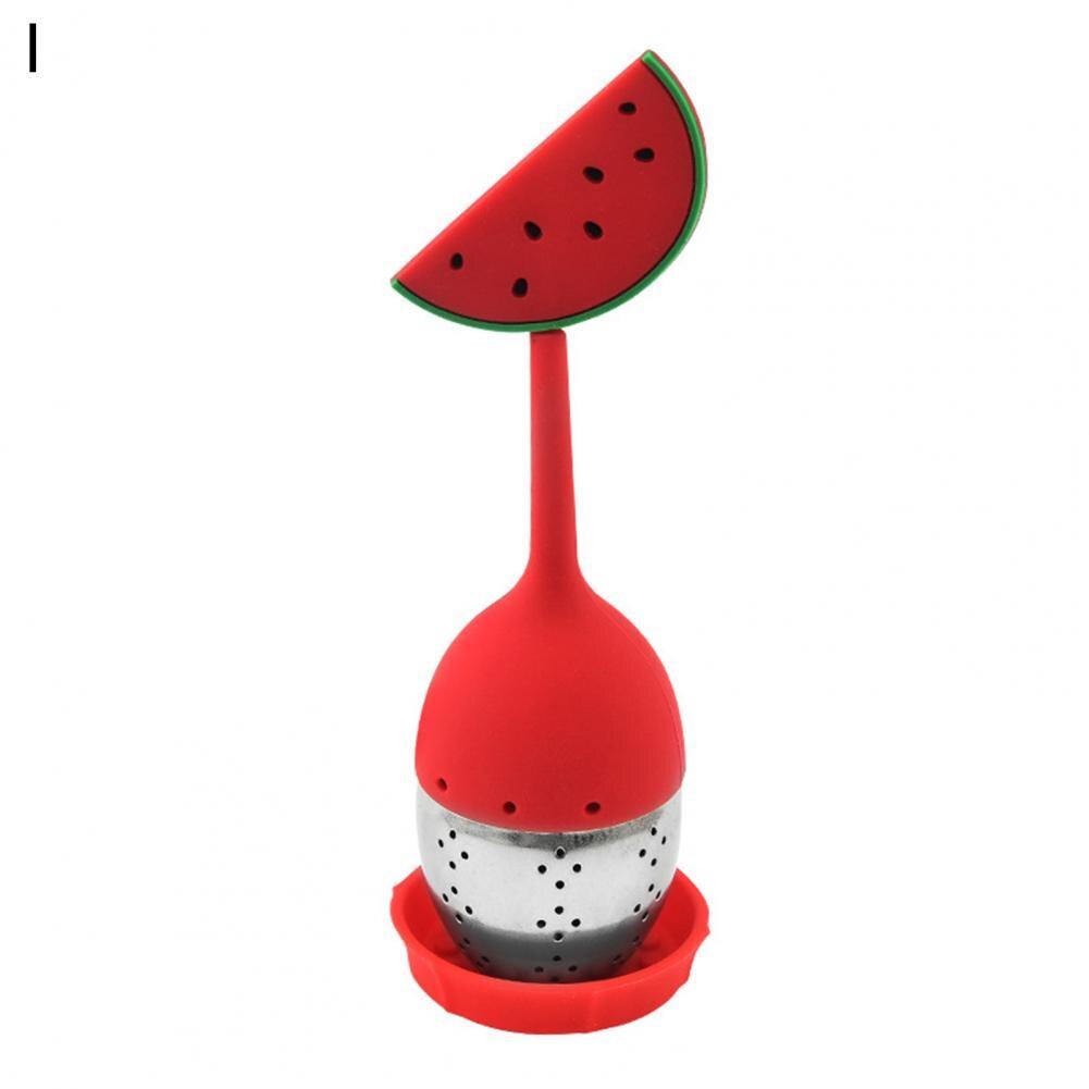 Infusor de té desmontable de silicona, filtro de aislamiento térmico, colador divertido de frutas y plantas, infusor de te: I