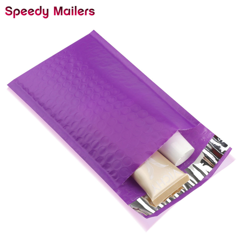 Speedy Mailers 10 pcs 4x8 inch Paars Poly Bubble Enveloppen Padded Enveloppen Self Seal Mailing Tassen Enveloppen 120x180