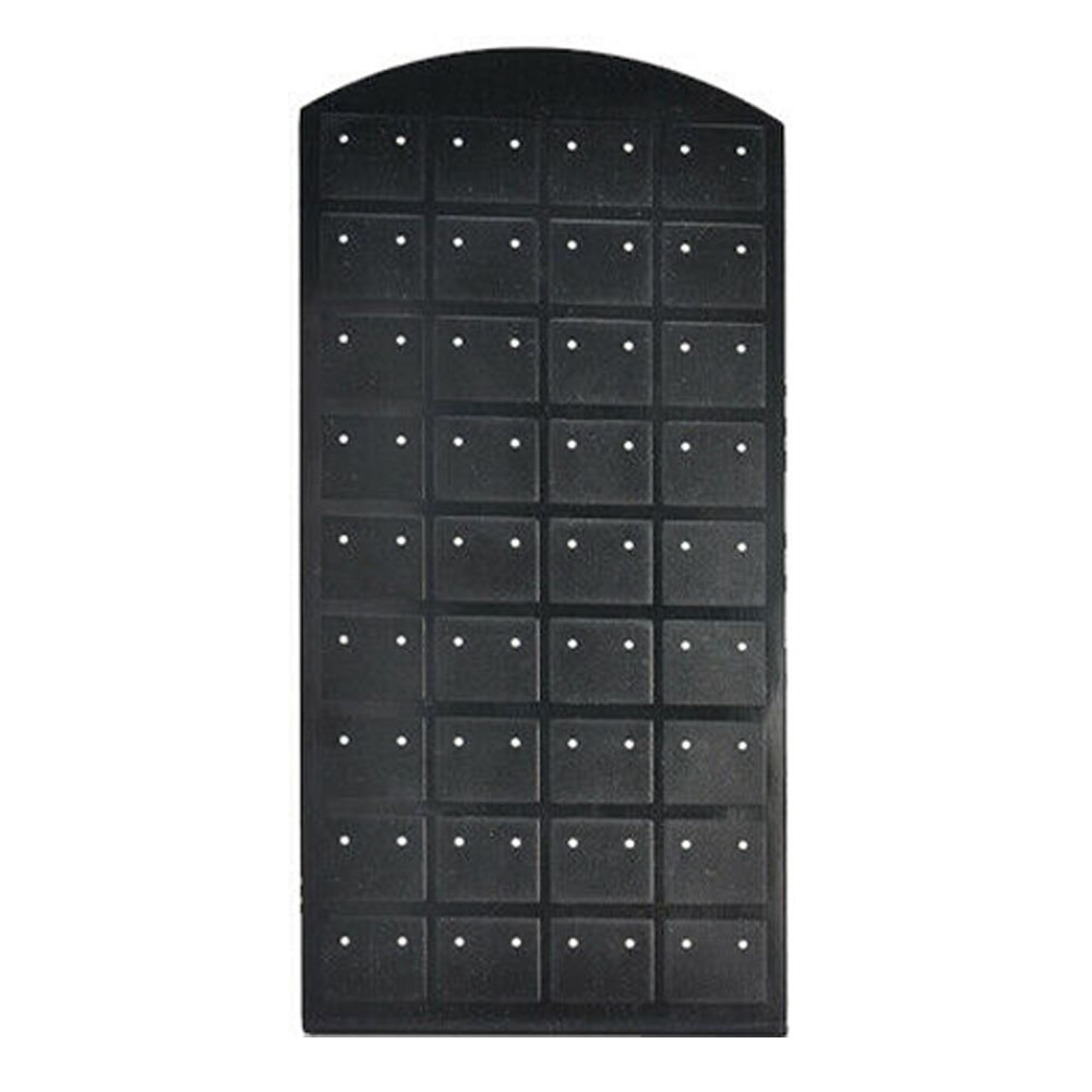 Soporte para Exhibidor de joyas y pendientes para mujer, organizador de almacenamiento, colgador de pendientes, soporte de exhibición, herramienta de joyería, 24/36 pares: Black / 72 Holes