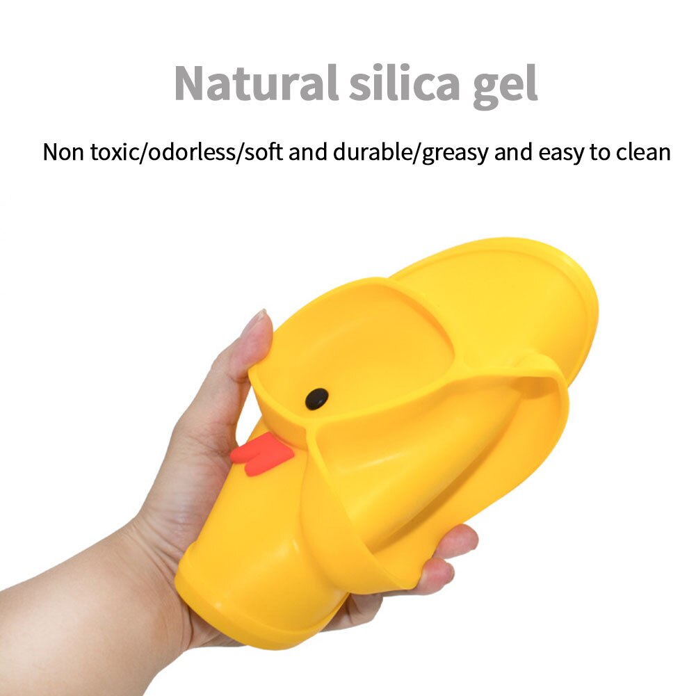 Plato de pato antideslizante duradero para bebé, fácil de limpiar Mantel Individual, tazón de alimentación, plato de silicona, comida, frutas, viaje en casa, fuerte succión