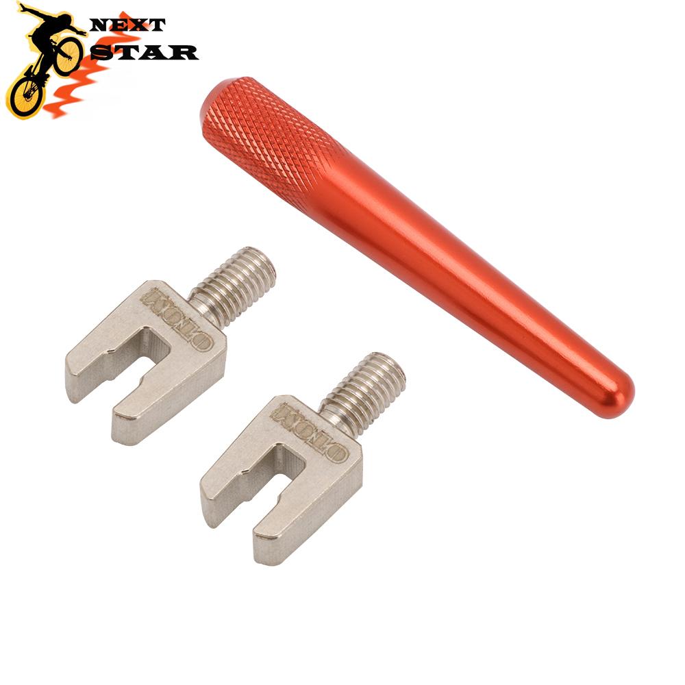 Cnc motorcykel universal eger nippel skruenøgle hjul fælg eger justeringsnøgle reparation service værktøj størrelse 5.6mm/7.2mm 6mm/6.7mm