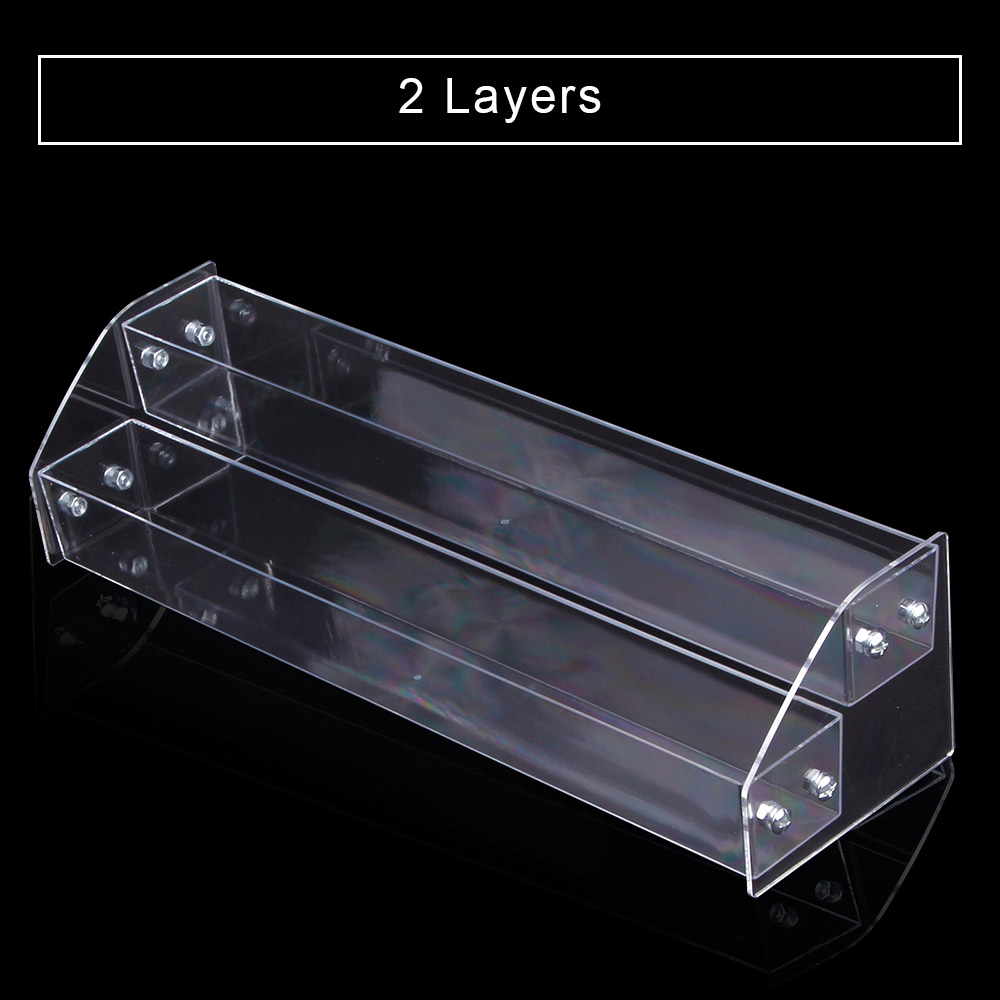Acryl 1 Tot 7 Tier Nagellak Rack Display Houder Nail Art Cosmetische Vernis Organizer Stand Manicure Tool Plastic Storage doos: 2 Layers