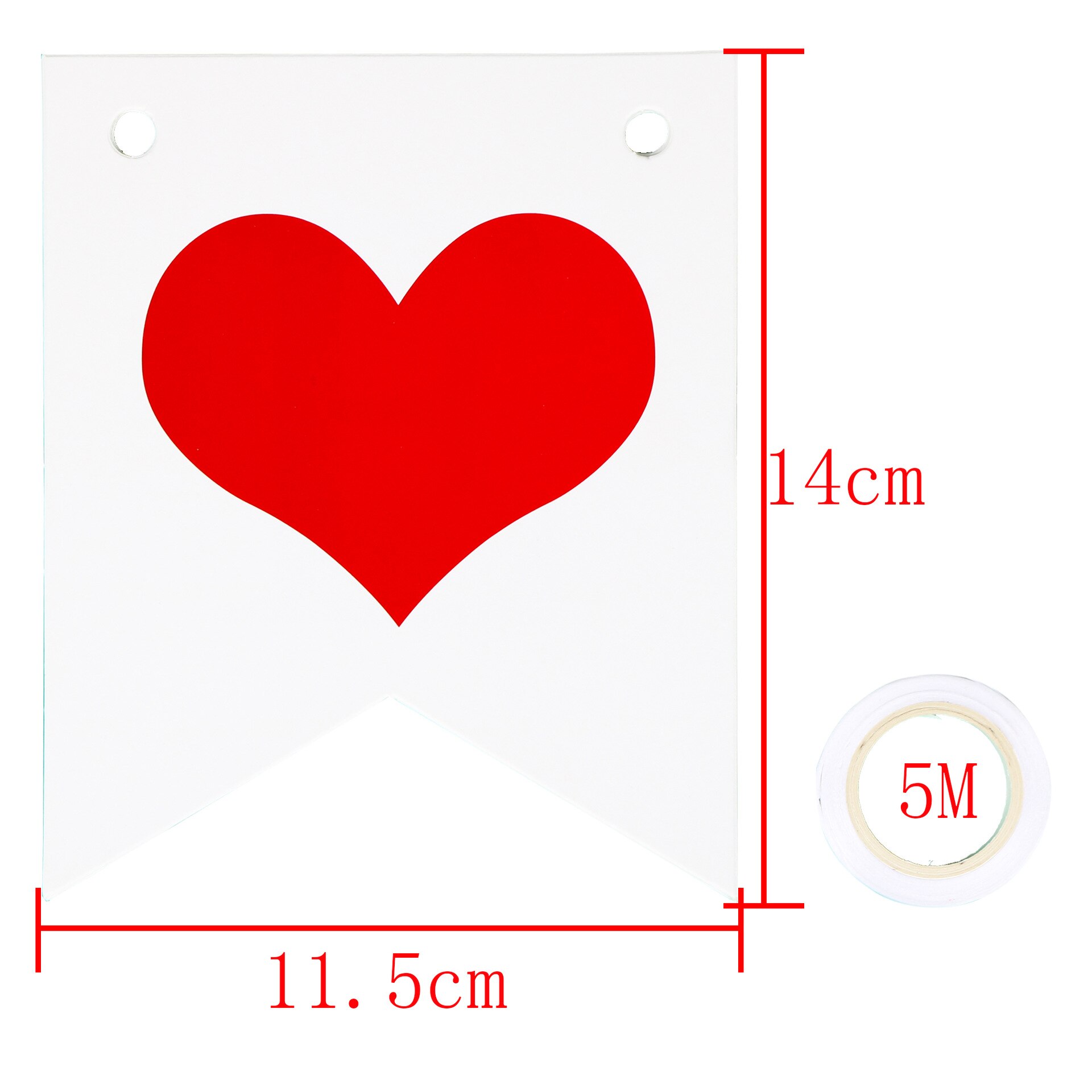 Banderole en papier 1 ensemble | Banderole, je t'aime, drapeau fanion, bannière pour mariage, fournitures pour amants, décoration joyeux valentin