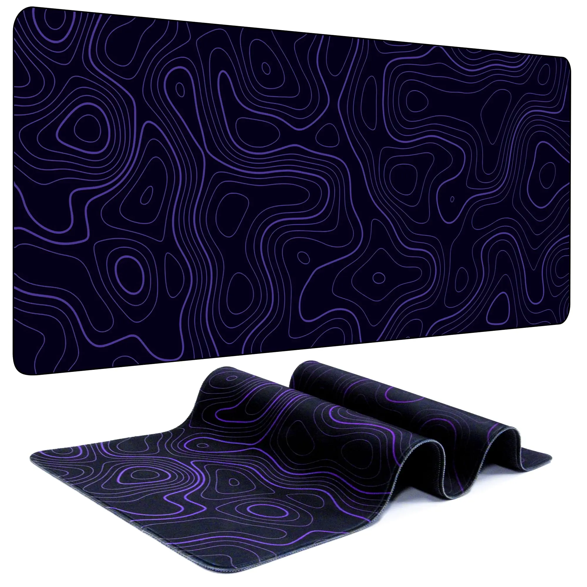 Topographic Contour Gaming Large Mouse Pad for Desk Keyboard and Desk Mat Computer Protector Mat Office Desk Accessories: 60x30 cm / Khaki