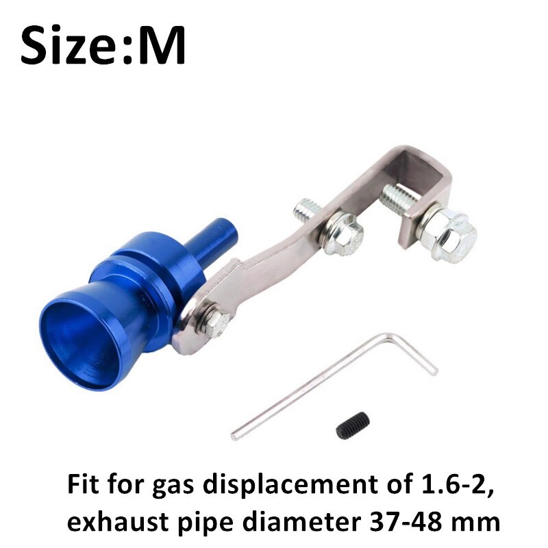 Auto modifizierte Turbo Pfeife Auspuffrohr Schalldämpfer Nachahmer Teufel Hals Düse Schalldämpfer Auspuffrohr Schalldämpfer Spitze Auto Zubehör edelstahl endschalldämpfer auspuff doppelendrohre: Blau M