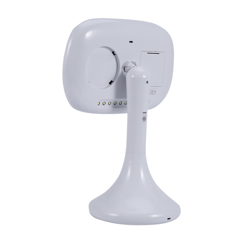 Led verlichte make-upspiegel, hydraterende spray, oplaadbare kaptafelspiegel, bureaulamp, touchscreen tafelcosmetische spiegel: Wit