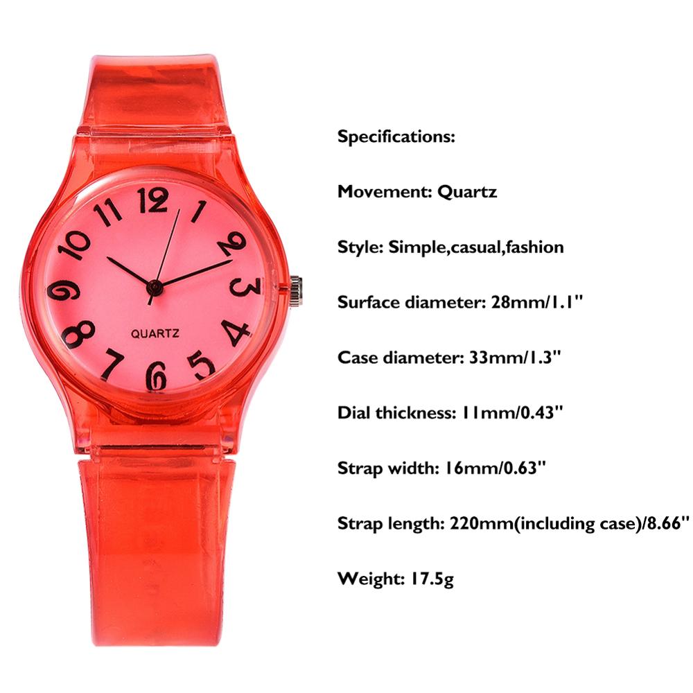 Kids Watches Lovely Cute Pure Color Silicone Rubber Strap Analog Quartz Watch Boys Girls Round Dial Analog Kids Wristwatch