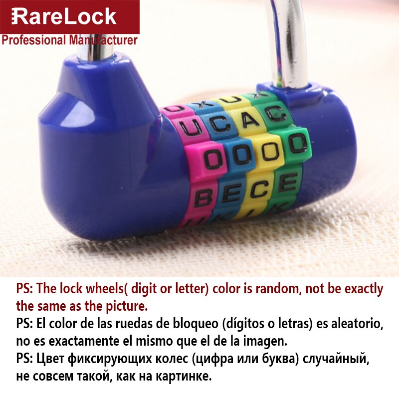 Kłódka kombinowana 4 kod blokada hasła robić torby na siłownię szafka na biżuterię DIY sprzęt MMS35 Rarelock C: niebieski
