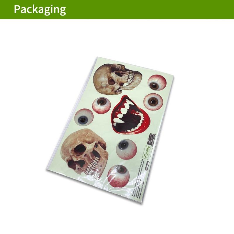 1Set Halloween Glow Stickers Glow In The Dark Halloween Stickers Pompoen Decoratie Posters Slaapkamer Woonkamer Halloween
