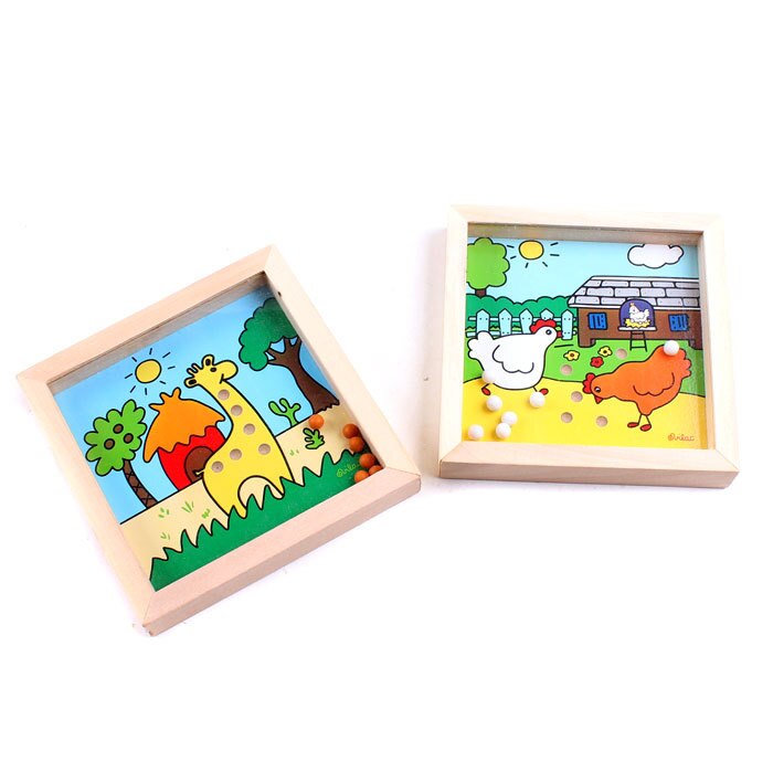 Houten baby speelgoed kinderen Hout Balance Pocket Bal Labyrinth Game Walking Doolhof Baby Ontwikkelen Intelligentie Puzzels