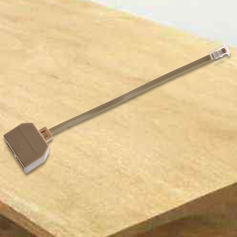 Telephone RJ11 Male Line to Double RJ11 Female Jack Filter Splitter Adapter