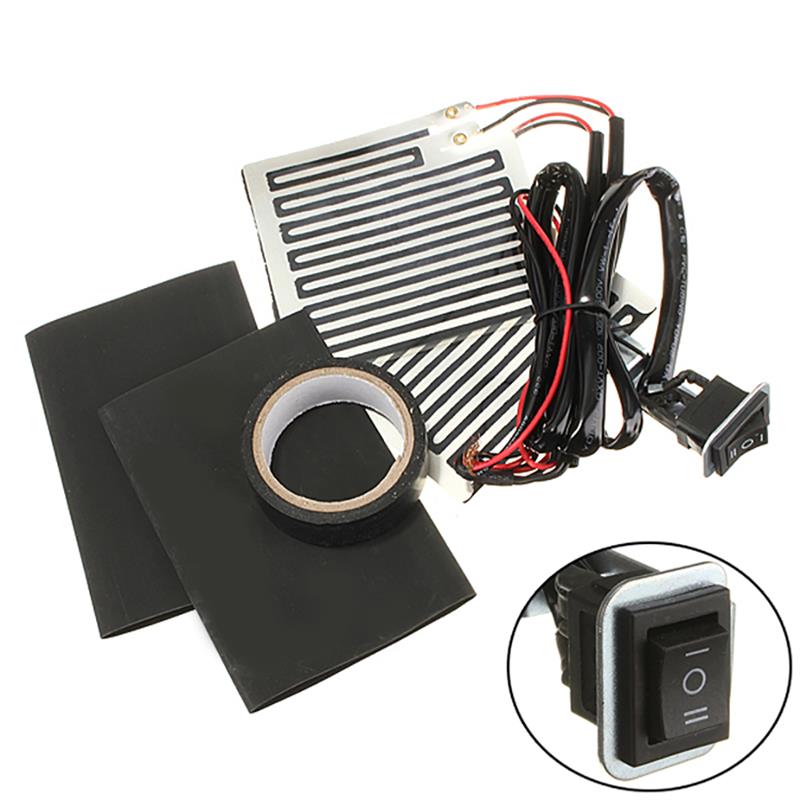 12V Motorcycle Electric Heating Handle Kit Heated Grip Pads Energy-Saving Heat Resistant Tape Heat Covers Handlebar Pad: 3 position switch