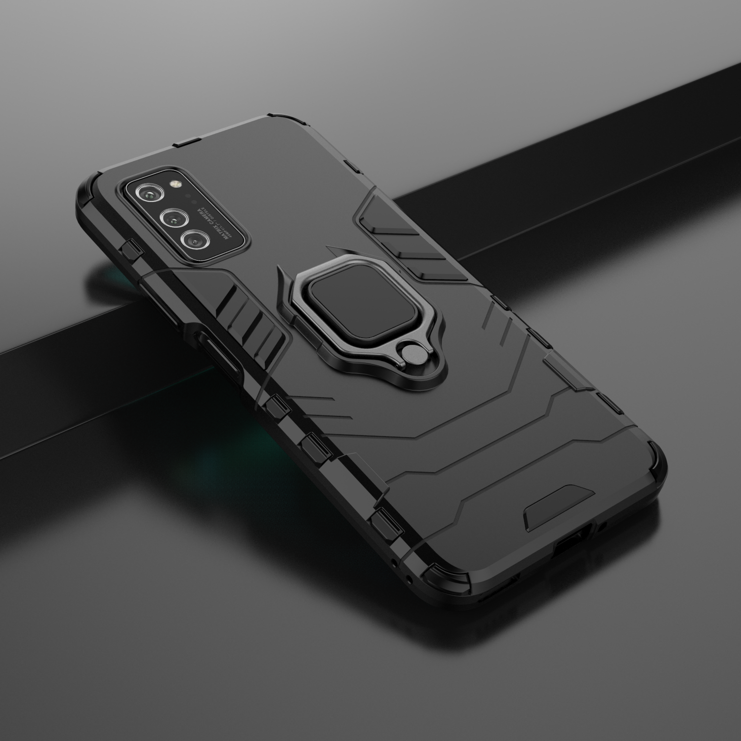 Funda de armadura a prueba de golpes para Honor Play, 9A, 8A, 6T, 5T, 4, 4T, 3, 3E Lite, V40, V30, V20, V10 Pro, 4G, 5G, soporte de anillo de Metal