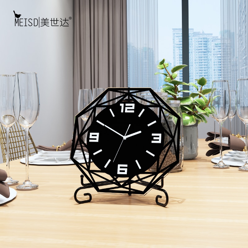 Creatieve Tafel Klokken Modern Rpet Acryl Bureauklok Horloge Voor Thuis Woonkamer Decoratie Ambachten Vintage Horloge