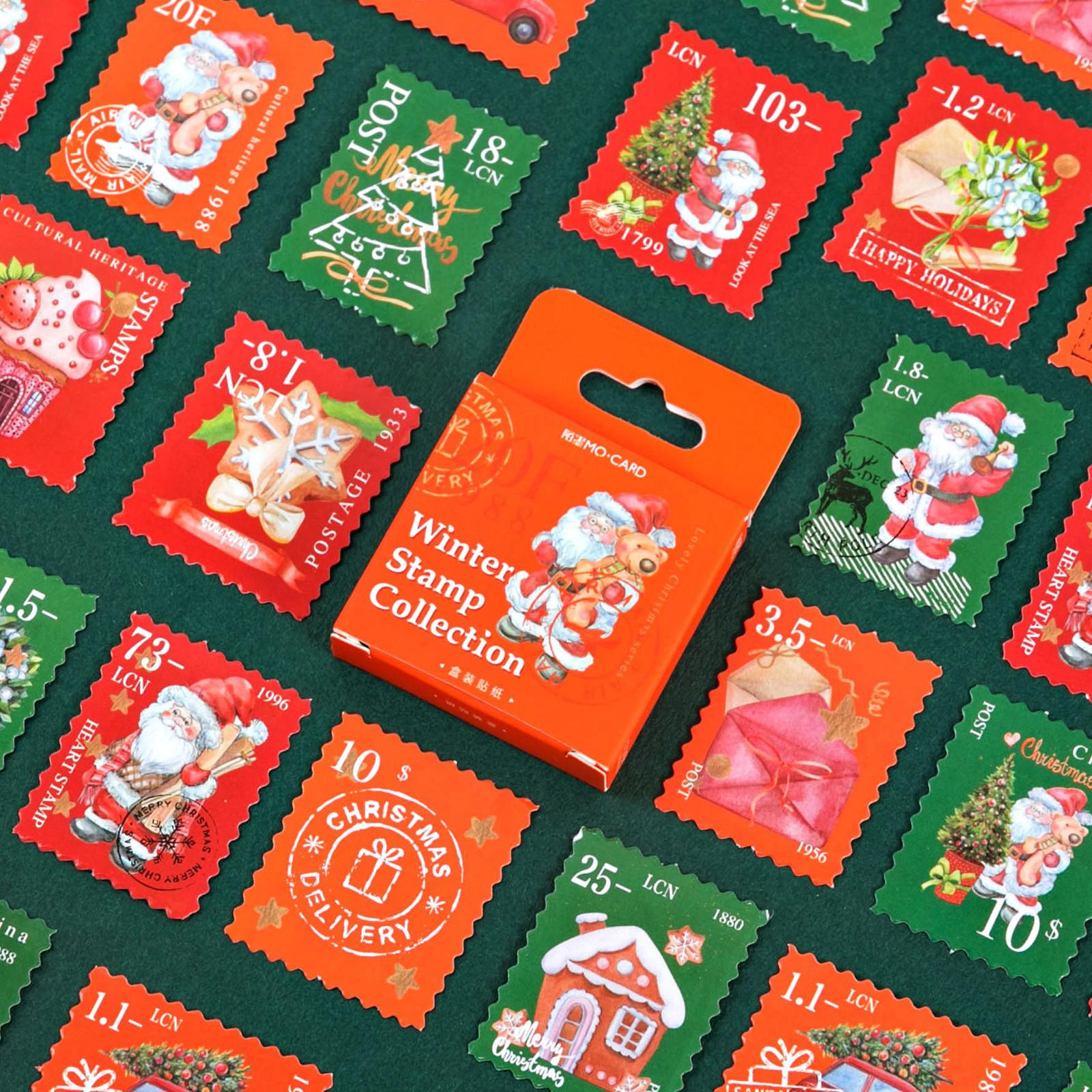 45pcs/pack Kawaii Paper Sticker Set Cute Decorative Stickers Christmas Tree Santa DIY Label for Art Craft Scrapbooking Album: C