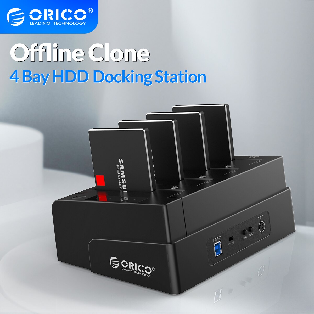 ORICO – Station d&#39;accueil pour disque dur 2/4 baies, avec Clone hors ligne SATA vers USB 3.0 HDD pour disque dur 2.5/3.5 pouces
