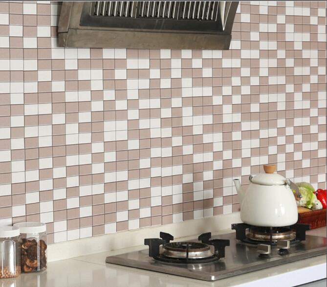 Keuken Backsplash Tegels Pvc Mozaïek Behang Badkamer Waterdicht Muurstickers Zelfklevende Contact Papier Pvc Vinyl Home Decor: Coffee