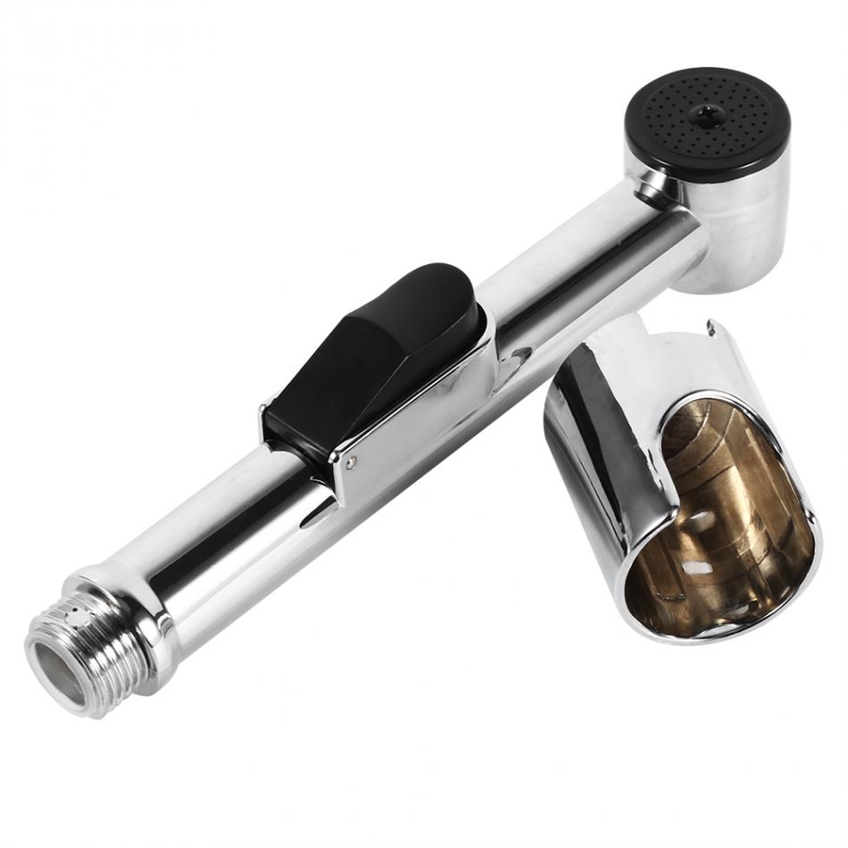 Handheld Draagbare Bidet Sproeier Badkamer Verchroomd ABS Shattaf Bidet Douche Sproeier Wall Mount Bad kraan w/Douche